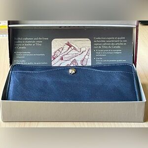 2/$40 Vintage Navy Leather Wallet - NEW